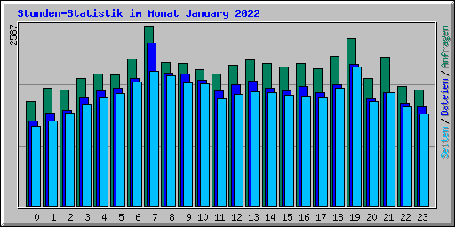 Stunden-Statistik im Monat January 2022